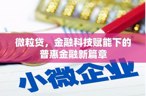 吴桥微粒贷，金融科技赋能下的普惠金融新篇章