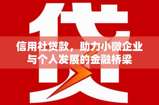 吴桥信用社贷款，助力小微企业与个人发展的金融桥梁