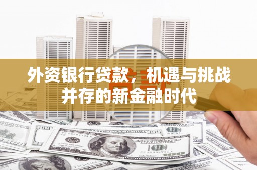 吴桥外资银行贷款，机遇与挑战并存的新金融时代