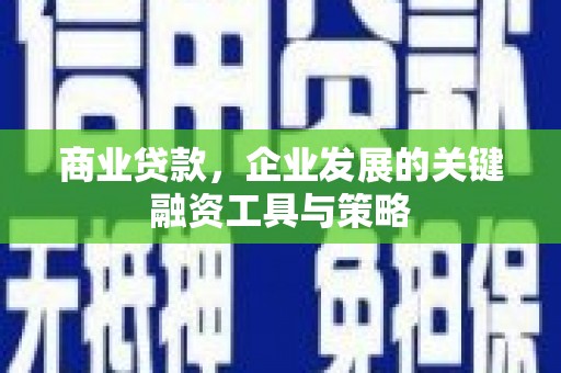 吴桥商业贷款，企业发展的关键融资工具与策略