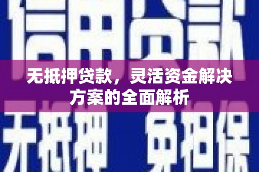 吴桥无抵押贷款，灵活资金解决方案的全面解析