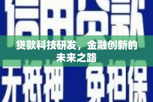 吴桥贷款科技研发，金融创新的未来之路