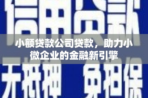 吴桥小额贷款公司贷款，助力小微企业的金融新引擎