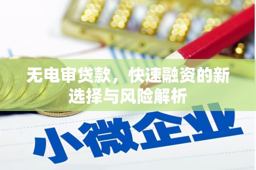 吴桥无电审贷款，快速融资的新选择与风险解析