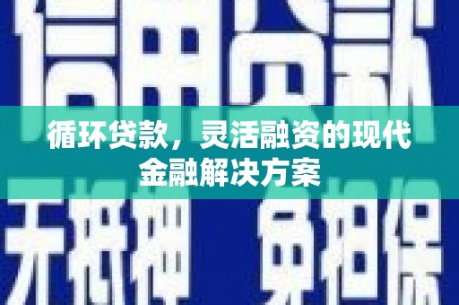 吴桥循环贷款，灵活融资的现代金融解决方案