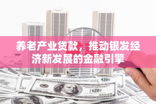 吴桥养老产业贷款，推动银发经济新发展的金融引擎