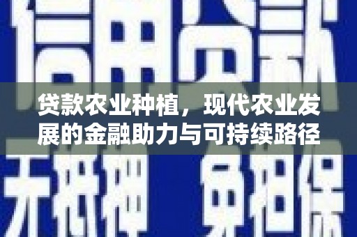吴桥贷款农业种植，现代农业发展的金融助力与可持续路径